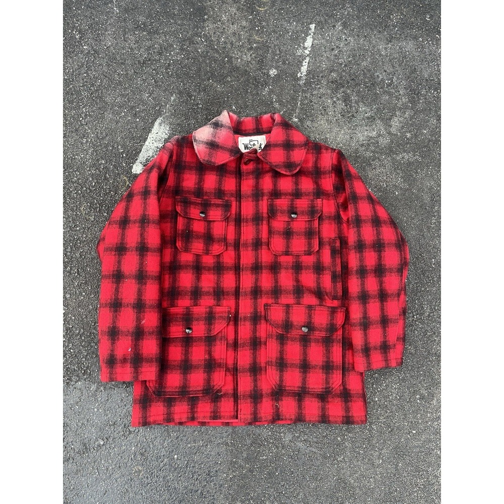 Woolrich Jacket Mens 42 Hunting Wool Mackinaw Buffalo Plaid 503 Coat
